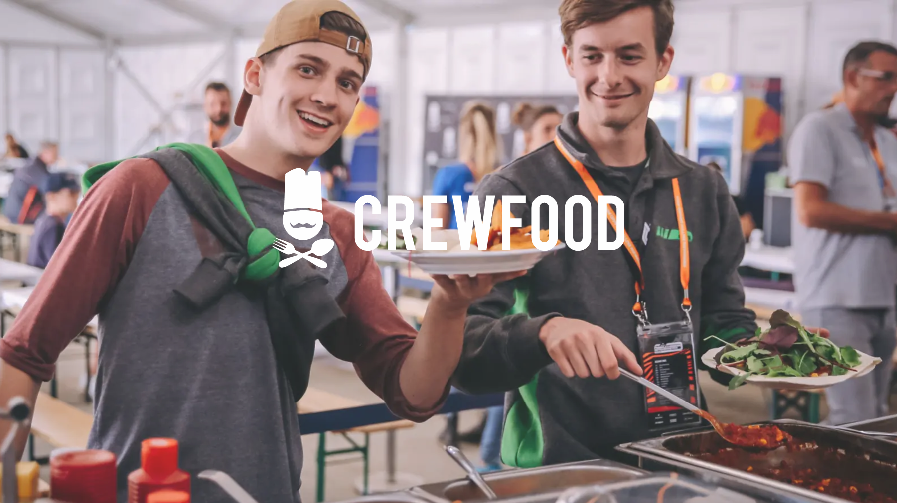 Crewfood slide website homepage